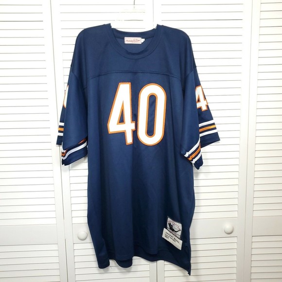 Chicago Bears Sayer 40 Mitchell Ness Mens Sz 56 XXXL Throwback 1965 Jersey Blue - Picture 11 of 13